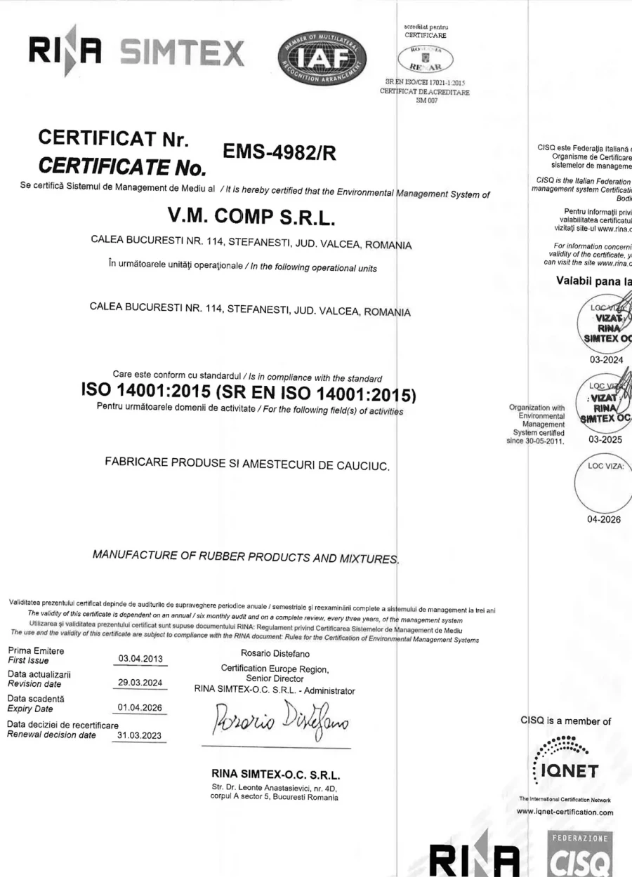 Certificat ISO 14001:2015